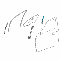 OEM Acura ILX Sash, Left Front Door Center (Lower) Diagram - 72271-TX6-A01