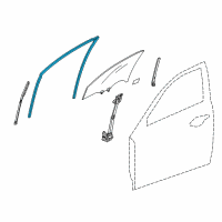 OEM Acura ILX Channel, Right Front Door Run Diagram - 72235-TX6-A01