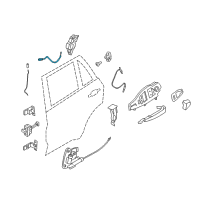 OEM 2015 BMW X5 Rear Door Handle Bowden Cable Diagram - 51-22-7-293-622