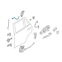 OEM 2017 BMW X5 Rear Door Handle Bowden Cable Diagram - 51-22-7-293-622