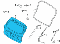 OEM 2021 Kia Sorento Panel Assembly-Tail Gate Diagram - 72800R5200