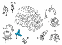 OEM Acura MDX Bracket, Front Engine Mounting Diagram - 50630-TYA-A01