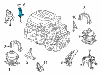 OEM 2022 Acura MDX Bracket, Side Engine Mounting Diagram - 50620-TYA-A01