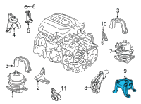 OEM 2022 Acura MDX Base Bracket, Rear Diagram - 50615-TYA-A02