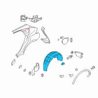 OEM 2015 Infiniti QX50 Protector-Rear Wheel House, RH Diagram - 76748-1BA0A