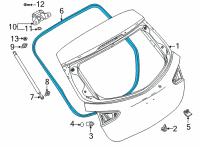 OEM 2020 Toyota Yaris Weather Strip Diagram - 67811WB001