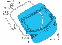 OEM 2020 Toyota Yaris Lift Gate Diagram - 67005-WB002