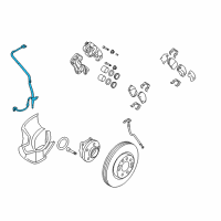 OEM 2012 Hyundai Santa Fe Sensor Assembly-Abs Front Wheel , R Diagram - 95670-2B210