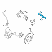 OEM 2010 Hyundai Santa Fe Front Brake Pad Kit Diagram - 58101-0WA10