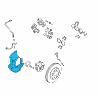 OEM Hyundai Santa Fe Sport Cover-Front Brake Disc Dust RH Diagram - 51756-0W000--DS