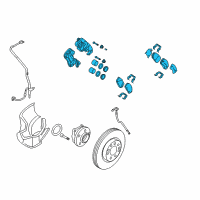 OEM 2012 Hyundai Santa Fe Brake Assembly-Front, RH Diagram - 58130-0W100