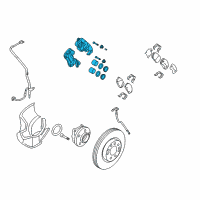 OEM 2012 Hyundai Santa Fe CALIPER Kit-Front Brake, LH Diagram - 58180-0WA10