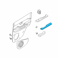 OEM Infiniti QX4 Front Door Armrest, Right Diagram - 80940-2W600