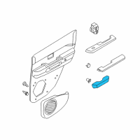 OEM 1996 Nissan Pathfinder Rear Door Armrest, Right Diagram - 80940-0W002