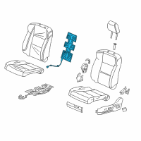 OEM 2018 Acura RDX Heater, Left Front Seat-Back Diagram - 81524-TX4-A01