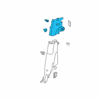 OEM 2018 Honda Ridgeline Garnish Assy., R. RR. Pillar *NH836L* (WISTERIA LIGHT GRAY) Diagram - 84131-T6Z-A01ZC