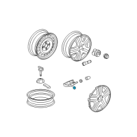 OEM 2011 Acura RDX Grommet, TPMS Valve Diagram - 42756-STK-A01