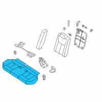 OEM 2019 Nissan Sentra Cushion Assy-Rear Seat Diagram - 88300-4FU0A