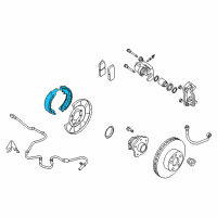 OEM Nissan Maxima Shoe Set Parking Brake Diagram - D4M60-3TS0A