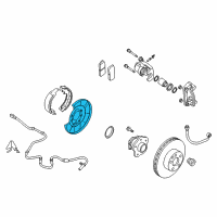 OEM 2020 Nissan Maxima Plate Assy-Back, Rear Brake Rh Diagram - 44020-4RA5A