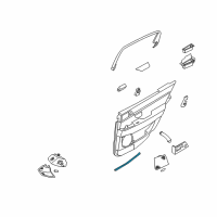 OEM 2009 Kia Amanti WEATHERSTRIP Assembly-Rear Door T Diagram - 833563F000
