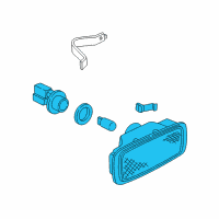 OEM 1992 Acura NSX Light Assembly, Right Front Side Marker Diagram - 33800-SL0-A01