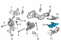 OEM 2022 Jeep Grand Wagoneer TRANSMISSION MOUNT Diagram - 68441339AB