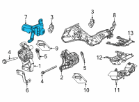 OEM 2022 Jeep Wagoneer ENGINE MOUNT Diagram - 68526248AB
