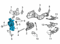 OEM 2022 Jeep Wagoneer INSULATOR-ENGINE MOUNT Diagram - 68403916AC