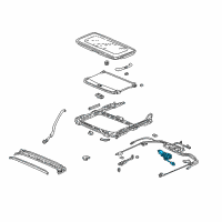 OEM 2003 Acura MDX Motor Assembly, Sunroof Diagram - 70450-S0K-A01