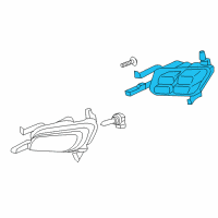 OEM Kia Optima Front Fog Lamp Assembly, Left Diagram - 922012T600