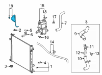 OEM 2020 Toyota Highlander Overflow Hose Diagram - 16283-0P050