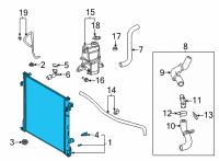 OEM 2021 Toyota Highlander Radiator Diagram - 16400-F0080