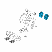 OEM 2016 Kia Cadenza Heater-Rear Seat Back Diagram - 893603R000