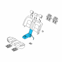 OEM 2019 Kia Cadenza Rear Seat Back Armrest Assembly Diagram - 89900F6000YFA
