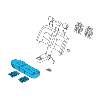 OEM 2017 Kia Cadenza Cushion Assembly-Rear Seat Diagram - 89100F6910YCC