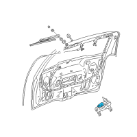 OEM 1998 Pontiac Trans Sport Module Asm, Rear Window Wiper & Washer Control Diagram - 12362550