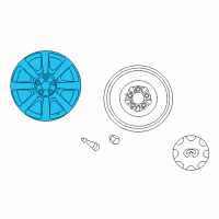 OEM 2004 Infiniti M45 Aluminum Wheel Diagram - 40300-CR925