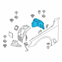 OEM 2018 BMW 540i Cover, Wheel Arch, Rear Section, Front Left Diagram - 51-71-7-340-795