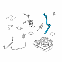 OEM Ford Focus Filler Pipe Diagram - 9S4Z-9034-A