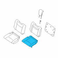 OEM 2014 Nissan Rogue Pad Assy-Cushion, 3rd Seat LH Diagram - 89361-4BA0A
