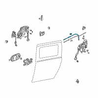 OEM Honda Odyssey Cable Assembly, Slide Door Automatic Close Diagram - 72673-S0X-A51