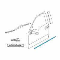 OEM Ford F-150 Body Side Molding Diagram - 9L3Z-1620878-A