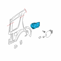 OEM 2008 Ford Taurus X Fuel Pocket Diagram - 6F9Z-7427936-A