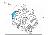 OEM 2022 Hyundai Santa Cruz Pulley-Generator Diagram - 37322-2S200