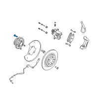 OEM 2011 Lincoln MKT Wheel Stud Diagram - 8A8Z-1107-A