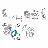 OEM 2008 Chrysler Aspen Parking Brake Shoe And Lining Kit Diagram - 68001472AB