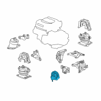 OEM 2014 Honda Crosstour Rubber Assy., Transmission Mounting (Lower) Diagram - 50850-TP6-A01