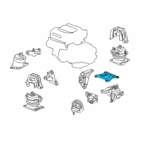 OEM 2011 Honda Accord Crosstour Bracket, Engine Mounting Base (Upper) (V6) Diagram - 50685-TP6-A00