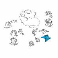 OEM Honda Crosstour Rubber, Trans Mounting Diagram - 50870-TP6-A02